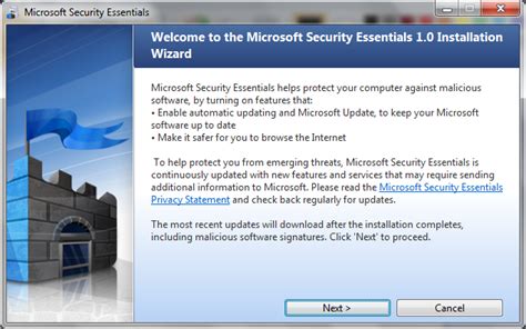 Microsoft Security Essentials 4.10.209.0